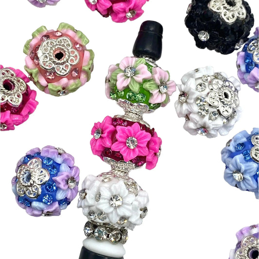 Flower Acrylic Beads 5PCS